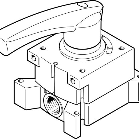 Festo VHER-H-B43C-G14 hand lever valve 3514710