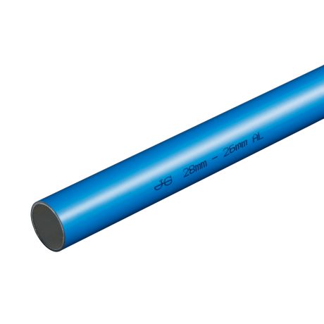 18mm Tube O/D - Aluminium Tube - Blue Powder Coated