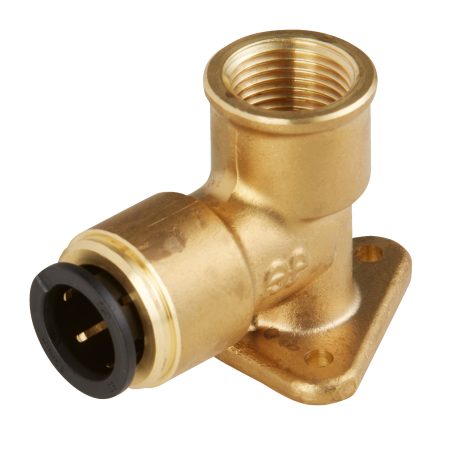 15mm Tube O/D x 1/2" - Brass Wingback Elbow