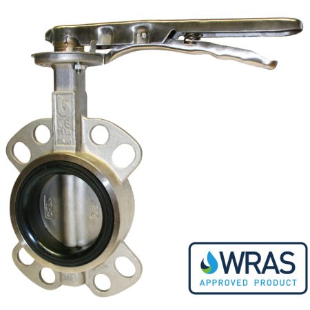 Stainless Steel Wafer Butterfly Valve - EPDM Liner - Stainless Steel Disc - WRAS